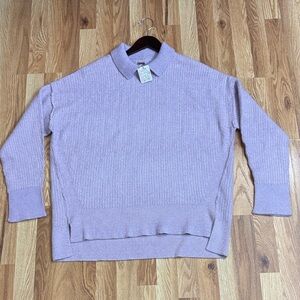 free people lavender knitted oversized sweater size M